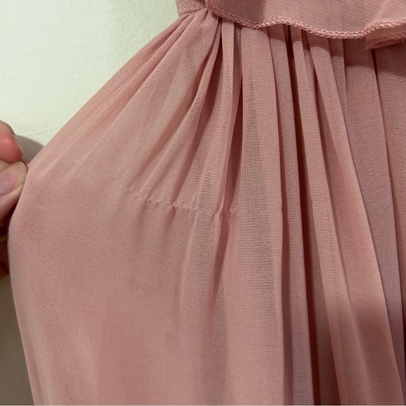 Dress The Population Bridal‎ Violet Ruffle Dress in Blush sz S - Picture 5 of 6